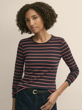 Brooks Brothers Mariner Striped Long-Sleeve Crewneck T-shirt NWT Large